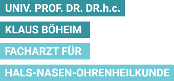 Univ. Prof. Dr. Dr. h.c. Klaus Böheim - Facharzt für Hals-Nasen-Ohrenheilkunde